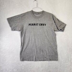 Peanut‎ Envy Graphic Tee Gray Funny Slogan Shirt Men's L Casual Streetwear